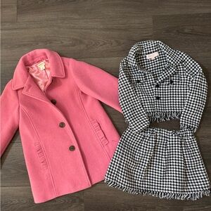 Crew Cuts Pink Kids Pea Coat and Biscotti Jacket Set